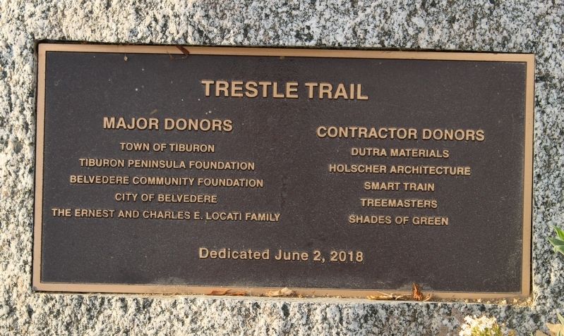 Trestle Trail plaque image. Click for full size.