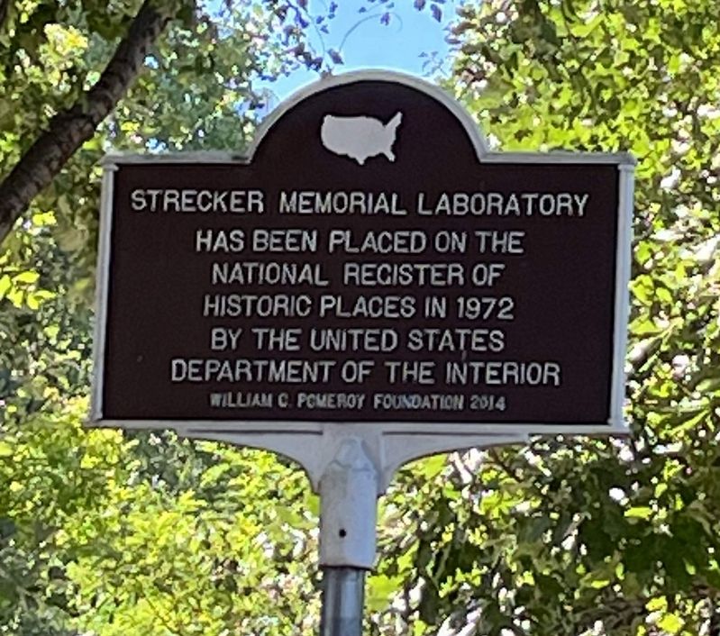 Strecker Memorial Laboratory Marker image. Click for full size.