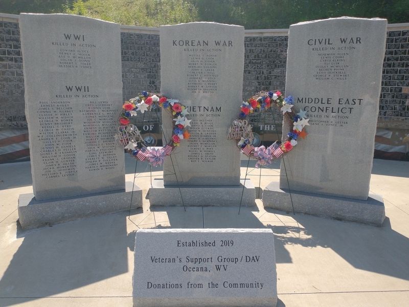 Oceana Veterans Memorial Wall Marker. Click for full size. Oceana Veterans Memorial Wall Marker image. Click for full size.