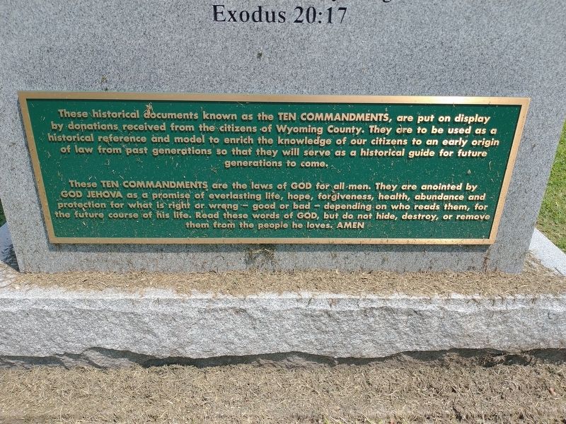 The Anointed Ten Commandments of God Marker. Click for full size. The Anointed Ten Commandments of God Marker image. Click for full size.