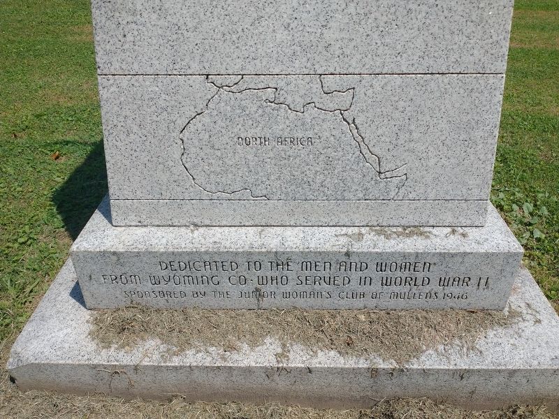 Wyoming County World War II Memorial. Click for full size. Wyoming County World War II Memorial image. Click for full size.
