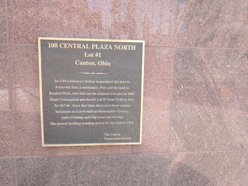 100 Central Plaza North Marker image. Click for full size.