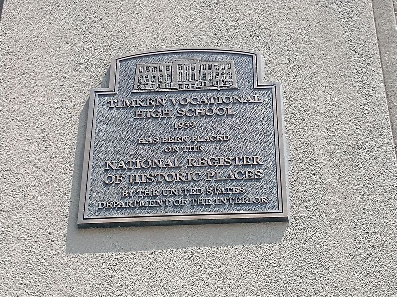Timken Vocational High School Marker. Click for full size. Timken Vocational High School Marker image. Click for full size.