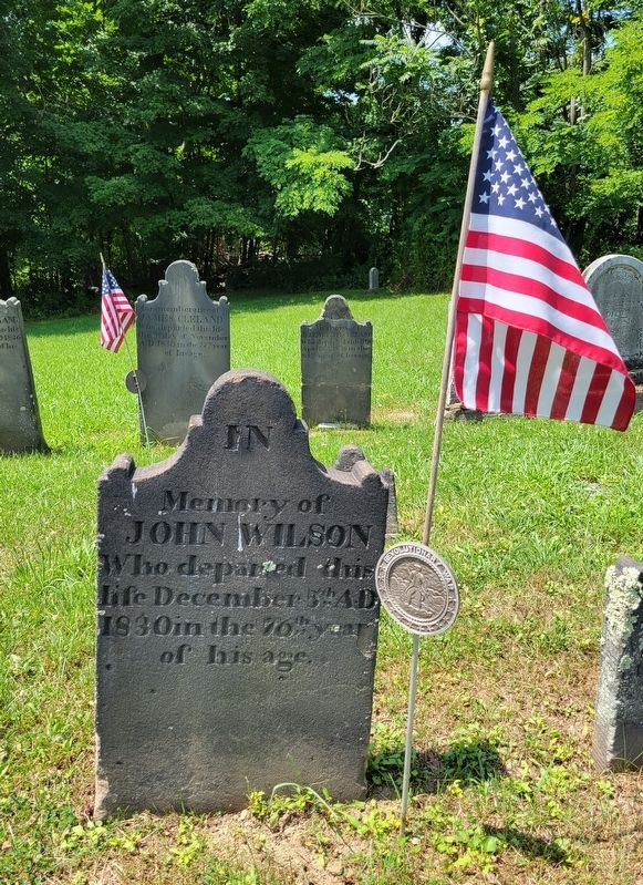 Grave of Revolutionary War Soldier<br>John Wilson image. Click for full size.