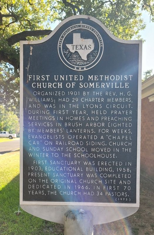 First United Methodist Church of Somerville Marker image. Click for full size.