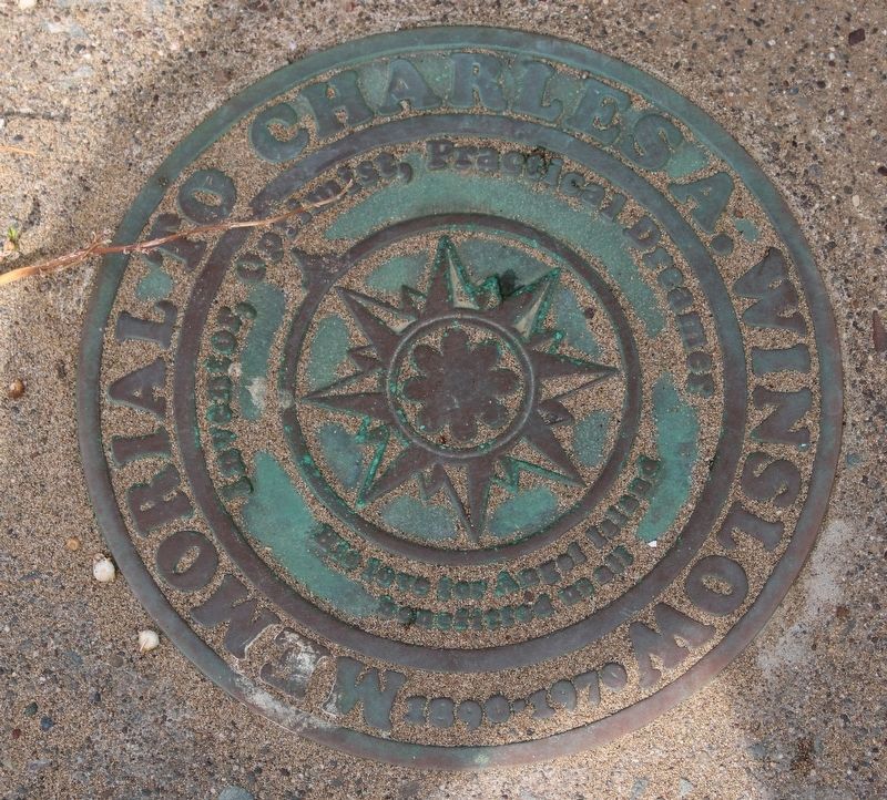 Memorial Fountain compass plaque image. Click for full size.