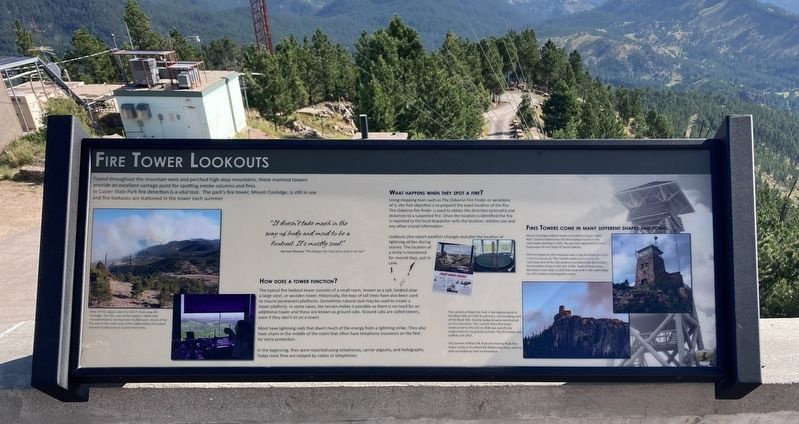 Fire Tower Lookouts Marker. Click for full size. Fire Tower Lookouts Marker image. Click for full size.