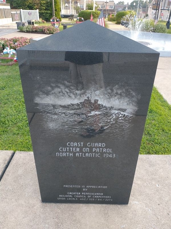 Coast Guard Cutter - Merchant Marine - American Military War Dead Marker image. Click for full size.