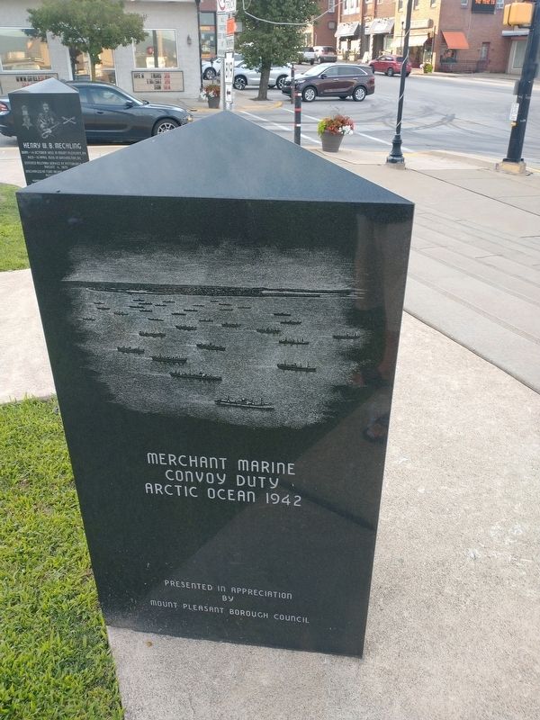 Coast Guard Cutter - Merchant Marine - American Military War Dead Marker image. Click for full size.