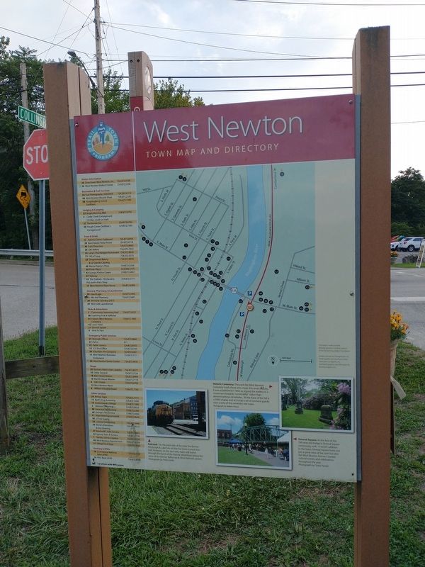 West Newton Town Map And Directory Marker image. Click for full size.