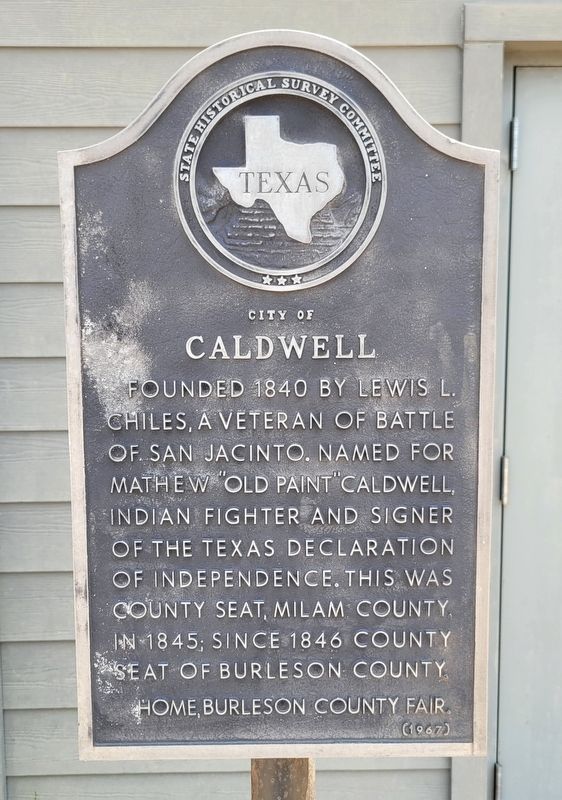 City of Caldwell Marker image. Click for full size.