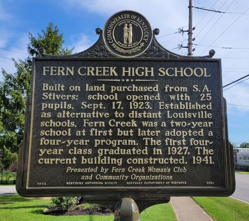 Fern Creek High School Marker image. Click for full size.