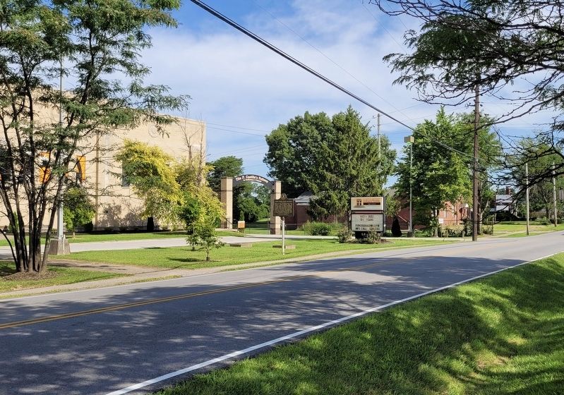 The view of the Fern Creek High School Marker from across the street image. Click for full size.