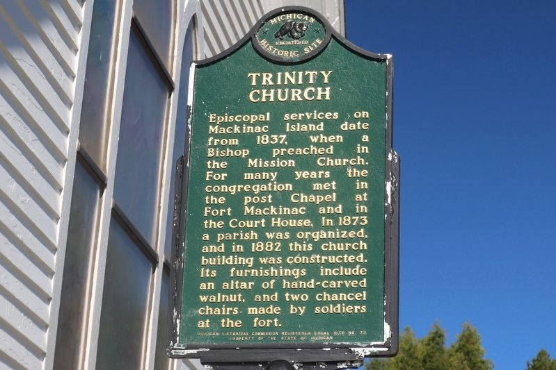 Trinity Church Marker. Click for full size. Trinity Church Marker image. Click for full size.