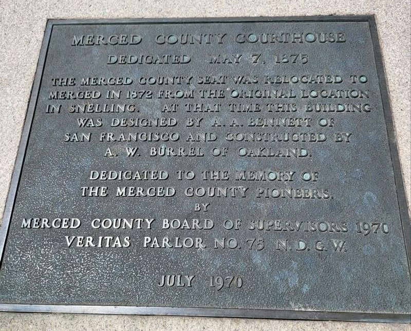 Merced County Courthouse Marker image. Click for full size.