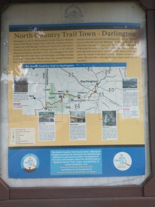 North Country Trail Town - Darlington Marker image. Click for full size.