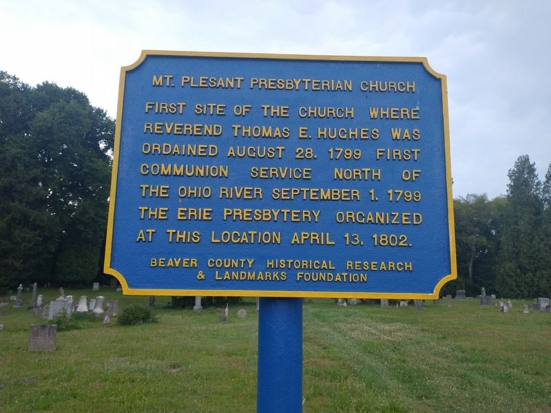 Mt. Pleasant Presbyterian Church Marker image. Click for full size.