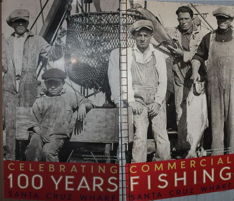 Historic Photo on a Kiosk-Commercial Fishing image. Click for full size.