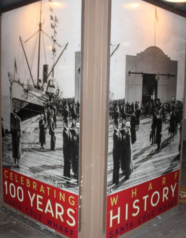 Historic Photo on a Kiosk-Wharf History image. Click for full size.