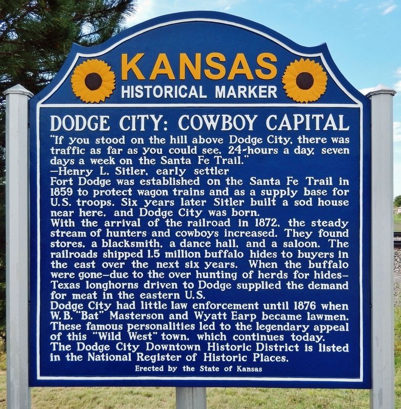 Dodge City: Cowboy Capital Marker image. Click for full size.