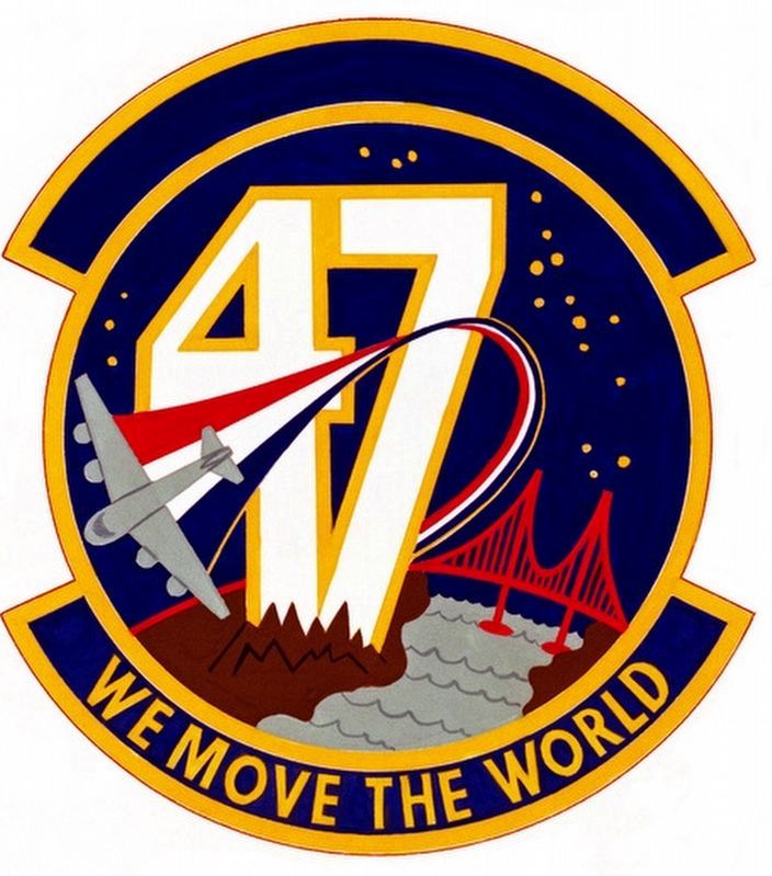 47th Aerial Port Squadron emblem. Click for full size. 47th Aerial Port Squadron emblem image. Click for full size.