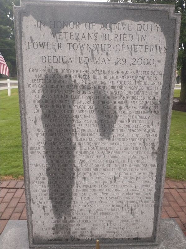 Fowler Township Veterans Memorial image. Click for full size.