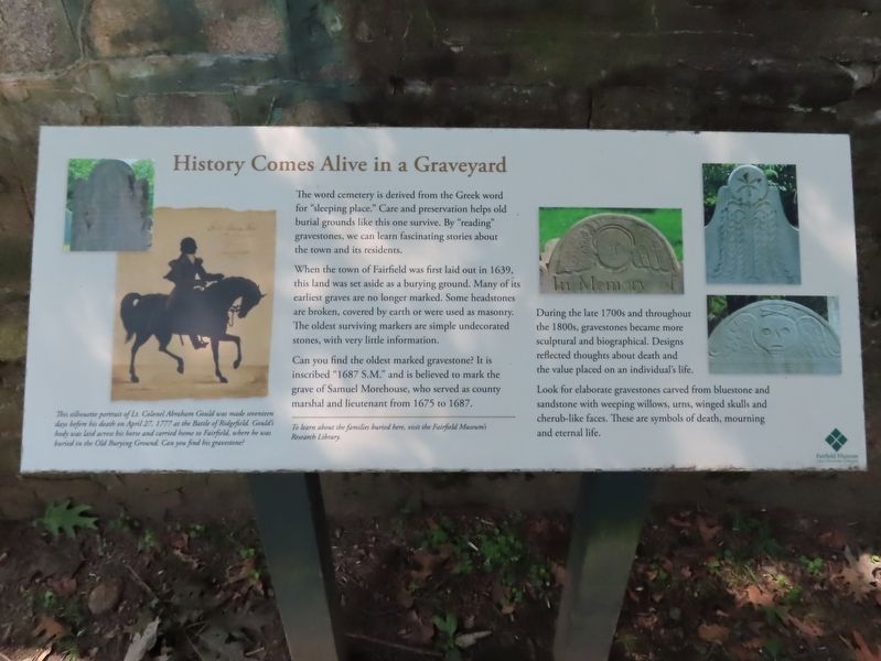 History Comes Alive in a Graveyard Marker image. Click for full size.