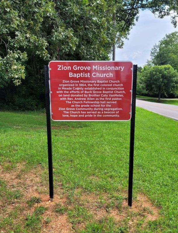 Zion Grove Missionary Baptist Church Marker image. Click for full size.