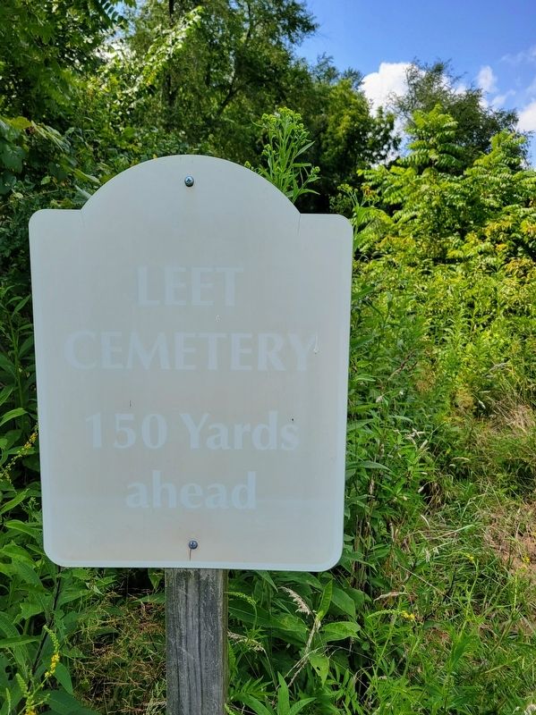 Leet Cemetery Locator Sign image. Click for full size.