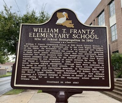 William T. Frantz Elementary School Marker image. Click for full size.