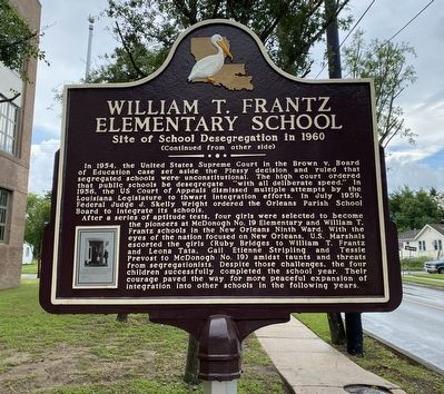 William T. Frantz Elementary School Marker image. Click for full size.