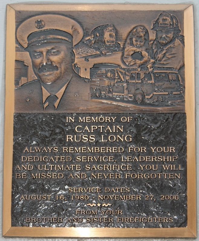 Plaque to the right of the bay doors. Click for full size. Plaque to the right of the bay doors image. Click for full size.