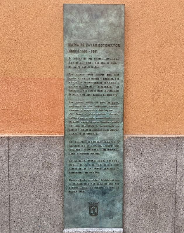María de Zayas Sotomayor Marker. Click for full size. María de Zayas Sotomayor Marker image. Click for full size.