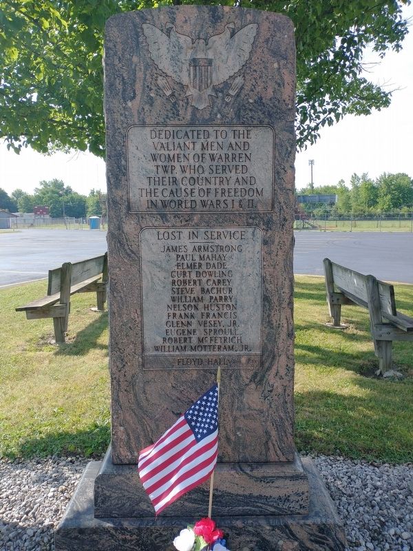 Warren Township World War I & II Memorial image. Click for full size.