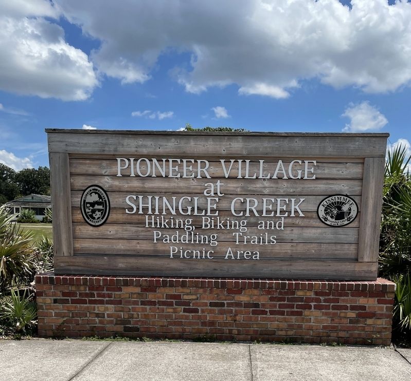 Pioneer Village at Shingle Creek sign. Click for full size. Pioneer Village at Shingle Creek sign image. Click for full size.