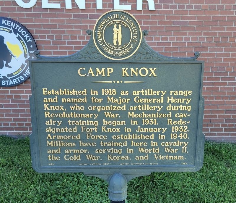 Camp Knox Marker image. Click for full size.