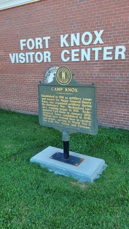 The Camp Knox Marker at the Visitor Center image. Click for full size.