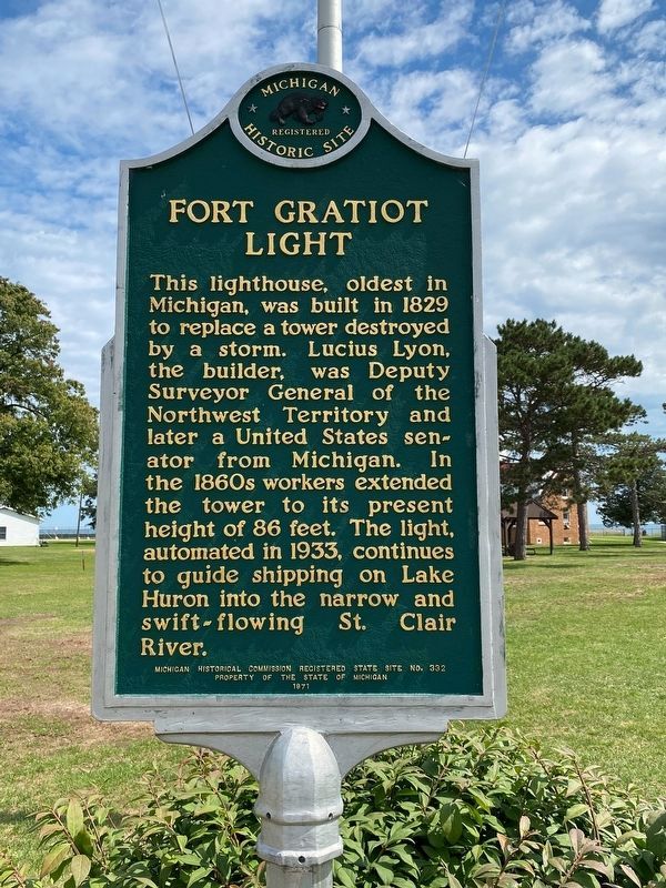 Fort Gratiot Light Marker image. Click for full size.