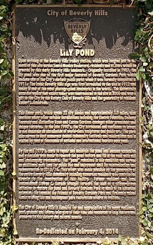 Lily Pond Marker. Click for full size. Lily Pond Marker image. Click for full size.
