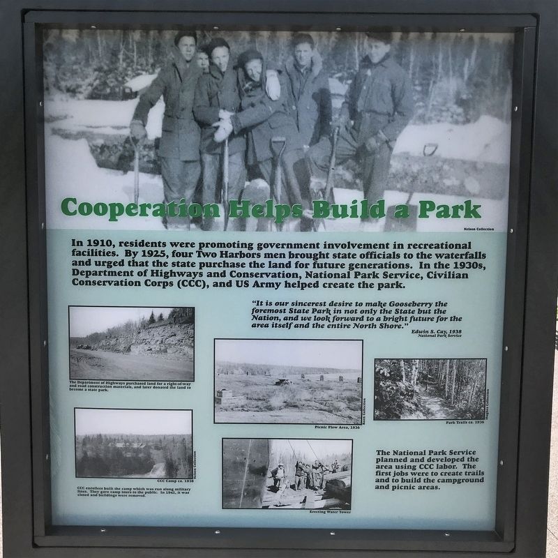 Cooperation Helps Build a Park Marker image. Click for full size.
