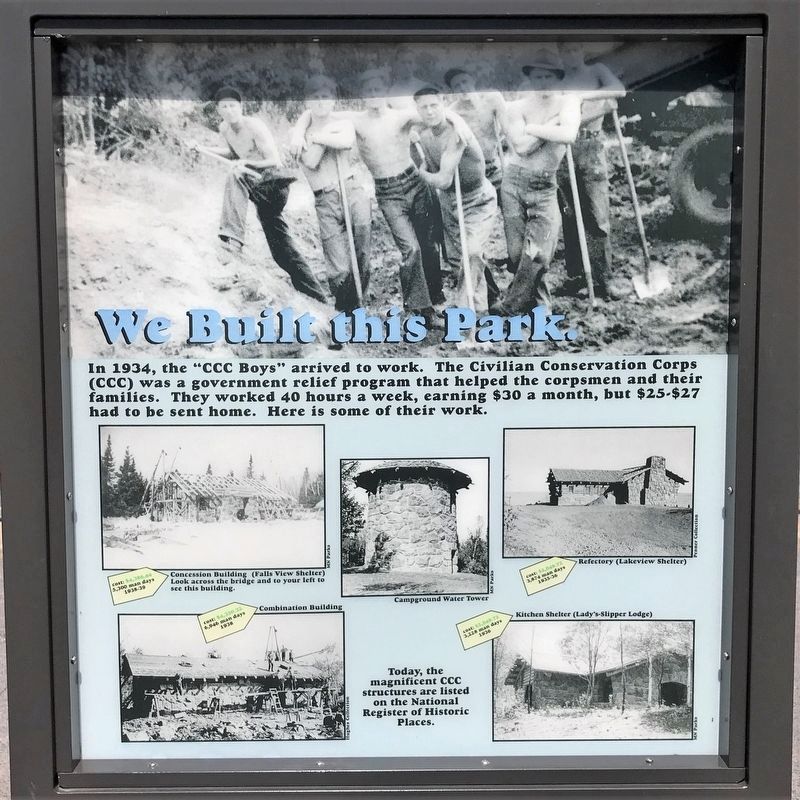 We Built this Park. Marker image. Click for full size.