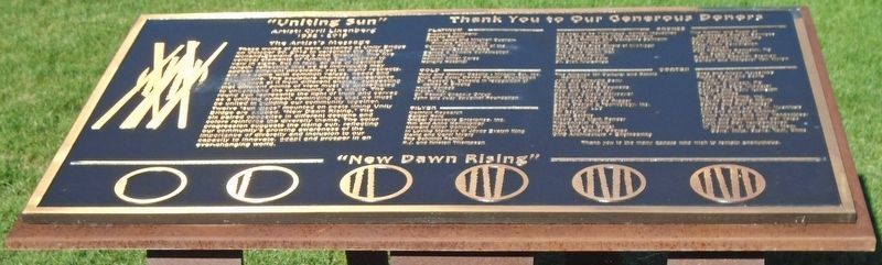 "Uniting Sun" and "New Dawn Rising" Marker image. Click for full size.