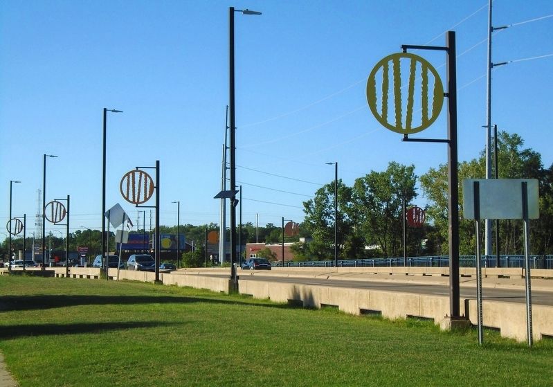 "New Dawn Rising" Sculpture Pieces on Unity Bridge image. Click for full size.