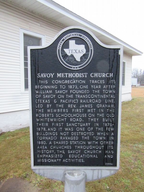 Savoy Methodist Church Marker image. Click for full size.