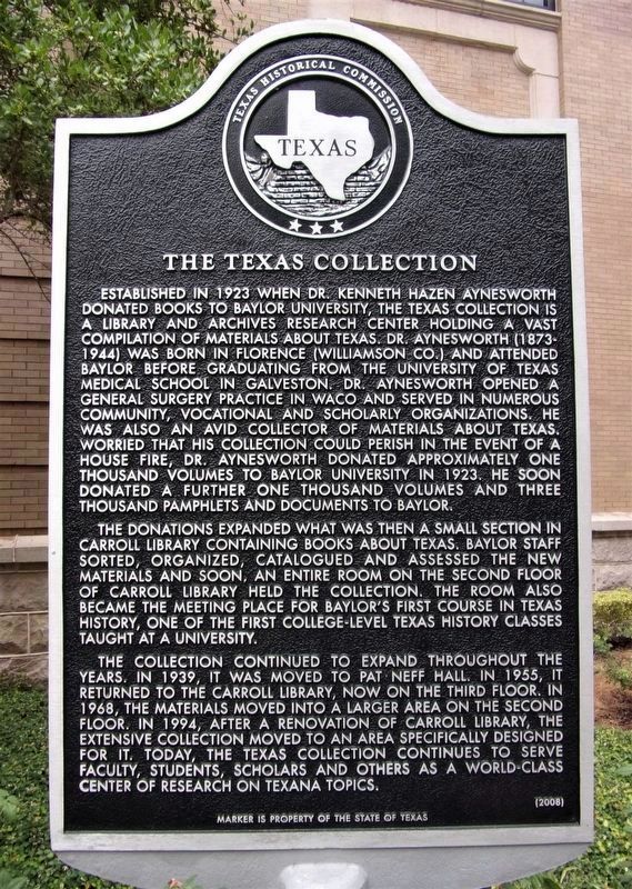 The Texas Collection Marker image. Click for full size.