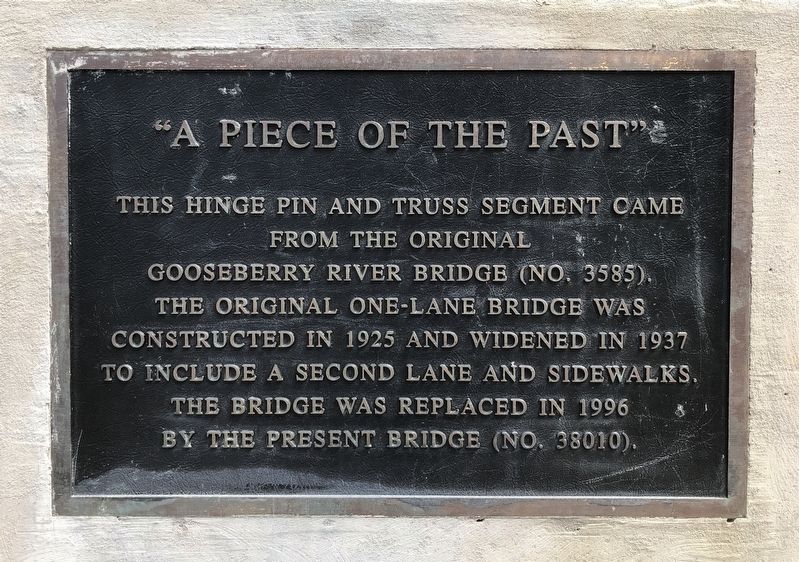 "A Piece of the Past" Marker. Click for full size. "A Piece of the Past" Marker image. Click for full size.