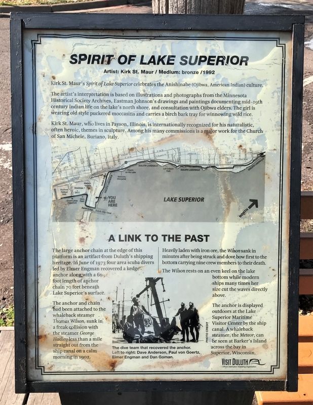 <i>Spirit of Lake Superior</i> Marker image. Click for full size.