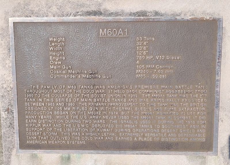 M60A1 Tank Marker image. Click for full size.