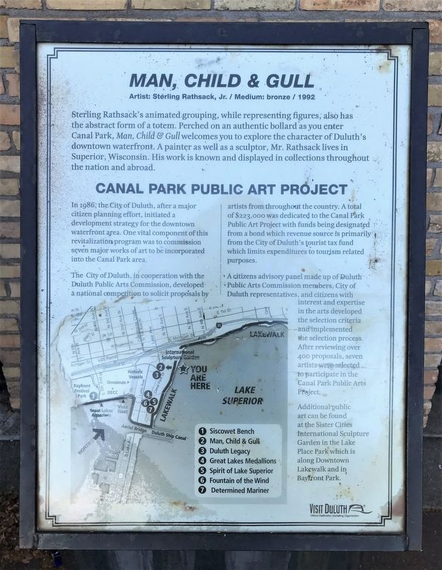 <i>Man, Child & Gull</i> Marker image. Click for full size.