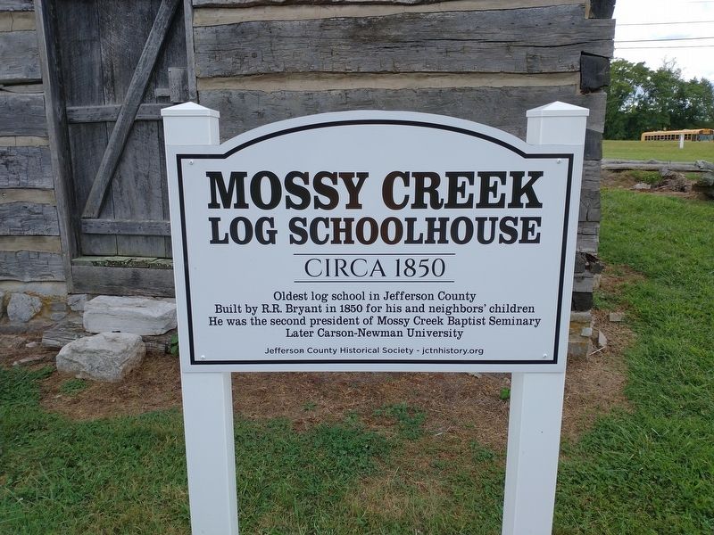 Mossy Creek Log Schoolhouse Marker image. Click for full size.
